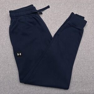 Under Armour Rival Fleece‎ Joggers Men's Small Blue Stretch Drawstring Loose